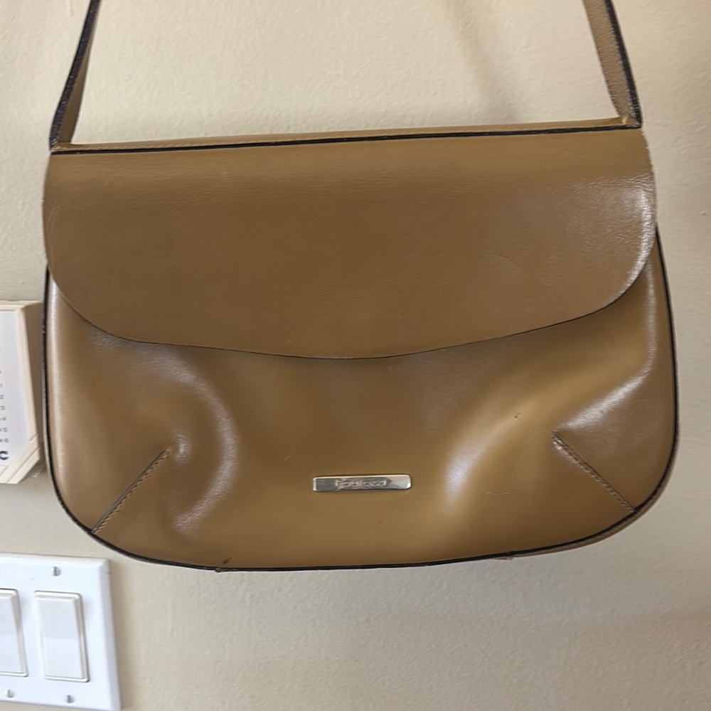 PAULOZZI Tan Leather Shoulder Bag